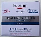 EUCERIN HYALURON FILLER + 3x EFFECT NIGHT 50ml NEW BOXED BEST BEFORE 09/25