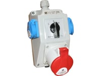 Spamel Zi04\R221 Installationssats Med Uttag 16A 3P+N+Pe 2X2p+P Zi04r221