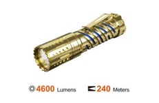 Ficklampa Acebeam E70 mässing 4600 lumen (VAL: 5000K - NEUTRALVIT MED BATTERI - ACEBEAM 5100MAH MED USB-C)