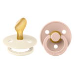 BIBS Pacifier Colour Latex Anatomical Ivory/Blush Size 2 2 st