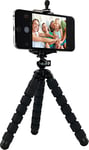 Rollei Selfie Mini Tripod for Digital Cams, ActionCams and Smartphones with Maximum Load: 1.2 kg - Black