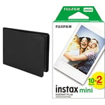 FujiFilm Instax Wide Photo Album & Fujifilm instax mini instant film White Border, 20 shot Pack, suitable for all instax mini cameras and printers
