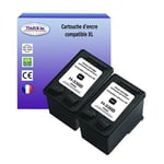 Lot de 2 Cartouches compatibles type T3AZUR pour imprimante HP PhotoSmart C3190, C3194 (336) Noire 18ml