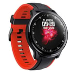 KYLN 1.3 inch Full touch Round Screen Smart watch IP68 Waterproof Blood Oxygen Men Sport Smartwatch For Android IOS-Red