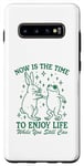 Galaxy S10+ Now is the time to enjoy life bunny & frog while you still Case