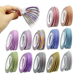 Glittrig striping tape, nageltejp Silver