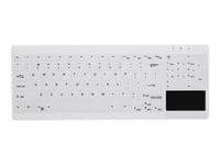 Active Key Medicalkey Ak-C7412 - Tangentbord - Hygieniskt Tangentbord Som Kan Desinficeras - Med Pekplatta - Usb - Qwerty - Brittisk - Vit