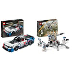 LEGO Technic NASCAR Next Gen Chevrolet Camaro ZL1 Model Car Building Kit & Star Wars 501st Clone Troopers Battle Pack Set, Buildable Toy with AV-7 Anti Vehicle Cannon