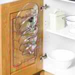 43x28cm 5 lock för skåpsdörr vägg kastrull lock förvaring rack hållare