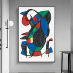 RuYun Joan Miró Lithograph Canvas Art Posters And Prints Surrealism Art Canvas Paintings On the Wall Art Abstract Picture For Kid Room 50x75cm No Frame