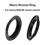 För Canon Eos Rf Mount Macro Reverse Adapter Ring 49/ 52/ 55/ 58/ 62/ 67/ 72/ 77mm För Canon Eos R Eos Rp Eos R5 Eos R6 Eos R7 db 49mm
