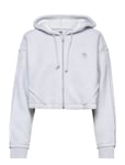 Crop Full-Zip Loungewear Hoodie Sport Sweat-shirts & Hoodies Hoodies Grey Adidas Originals