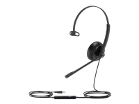 Yealink UH34 Lite Mono Teams - Headset - på örat - kabelansluten - USB - svart