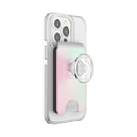 PopSockets: PopWallet+ pour MagSafe - Porte-cartes avec PopTop Interchangeable Intégré pour Smartphones et Coques - Mermaid Pink
