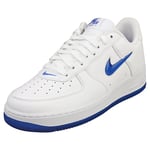 Nike Air Force 1 Low Retro Mens White Blue Fashion Trainers - 10 UK