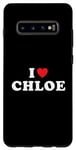 Galaxy S10+ Chloe Name Gift I Heart Chloe I Love Chloe Case