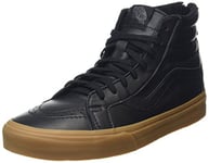 Vans Unisex Adults Sk8 Slim Zip Hi-Top Sneakers, Black (Hiking Black/Gum), 13 UK