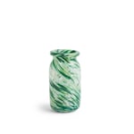 HAY - Splash Vase Roll Neck S / Green Swirl Ø11,3 - Krukor & vaser