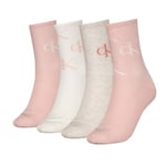 Calvin Klein Strumpor 4P Women Aop Socks Gift Box Vit/Rosa One Size Dam