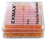 EXMAX® Indicating Silica Gel Beads(2-4mm) Dry Pack Reusable Hard Plastic Canister Desiccant Humidity Moisture Absorb Box Dryer for Camera Microscope Telescope medicines household-6 pack(orange)