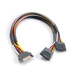 Akasa 30cm SATA Power Splitter Braided Extension Cable