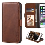 Cubot King Kong Mini Case, Leather Wallet Case with Cash & Card Slots Soft TPU Back Cover Magnet Flip Case for Cubot King Kong Mini (Brown)