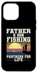 Coque pour iPhone 15 Pro Max Père-fils Partenaires de pêche pour la vie rétro assortis