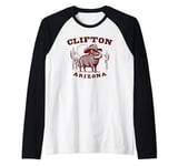 Clifton Arizona Javelina Cowboy Cute Western Raglan Baseball Tee