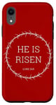 Coque pour iPhone XR Luke 24:6 He is Risen – Christ Resurrection Bible Verse