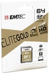 Emtec Carte SD 64GB UHS-I U1 EliteGold Performance Vitesse de lecture jusqu'à 85MB/s