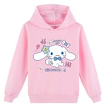 Barn Flickor Cinnamoroll Tryckt Sweatshirt Hoodie Huvtröja Långärmad Topp Pink 150cm