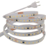 230V LED Strip 10W 3000K 50m, direkte tilkobling til 230V