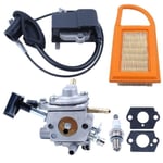 Lövblåsare Tändspole Förgasare kompatibel med STIHL br600 br500 br550 Zama C1Q-S183 Hg