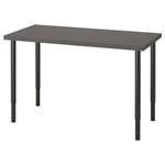 IKEA - LAGKAPTEN / OLOV Työpöytä, Tummanharmaa/musta, 120x60 cm