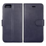 iPhone 6/6S Plånboksfodral Magnet Läder med Stativ - Mörkblå Mörkblå