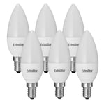 4W LED Candle Bulb E14, Warm White 3000K (pack of 6)