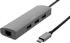 USB-C Hub och Nätverksadapter - 3st USB - 1st LAN
