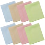 wisdompro 8-Pack (5.7 x 6.9 inch) Microfiber Cleaning Cloth For Camera Lens, Glasses, Lenses, Phone, iPhone, iPad, Tablet, Laptop, LCD TV/Computer Screen/Monitor and other Delicate Surface Colorful
