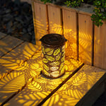GIGALUMI Lanterne solaire extérieur, Lanternes de jardin suspendues en métal, décor pour jardin et pelouse