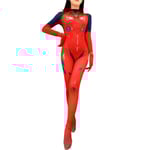 Evan Evangelion Asuka Cos Suit Cosplay Kostymer Damstrumpbyxor L