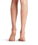 FALKE Women's Shelina 12 DEN W KH Ultra-Sheer Plain 1 Pair Knee-High Socks, Skin colour (Golden 4699), 5.5-8