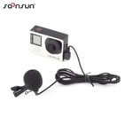 YOINS® Microphone externe Gopro Mini USB haute qualité avec clip collant sur micro pour caméra Gopro Hero 4 3+ 3