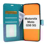 Crazy Horse Wallet Motorola Moto G50 5G (Turkos)