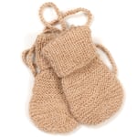HUTTEliHUT BABY mitts alpaca wool – camel - 6-12m