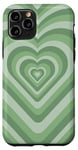 iPhone 11 Pro Sage Green Aesthetic Coffee Love Heart Coffee Latte Case