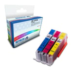 Refresh Cartridges 3 Colour Value Pack CLI-571C/M/YXL Ink Compatible With Canon