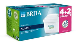 Pack de 4 Cartouches filtres à eau avec 2 gratuits Brita Maxtra Pro All-in-1 1053882 Blanc