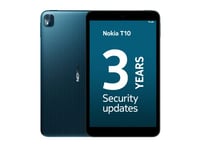 Nokia T10 Android 12 4G Tablet with 8” HD display, 3GB/32GB Storage, 8MP rear camera and 2MP front camera, Dual Speakers with OZO Playback, 2 years OS updates, 3 years security updates – Ocean Blue