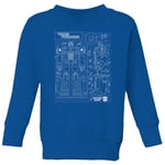 Transformers Optimus Prime Schematic Kids' Sweatshirt - Royal Blue - 5-6 Years - royal blue