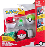 Pokemon Clip N Go Pok Ball Belt Set Pok Ball, Nest Ball, and Bulbasaur 1 